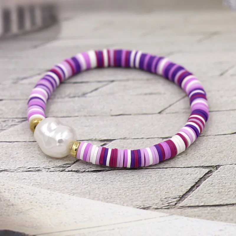 Damen-Accessoires Armband Böhmischer Handgefertigter Schmuck mit Tonperlen Imitationsperlen-Armbänder Geschenke für Freundinnen Großhandel – Detail 10