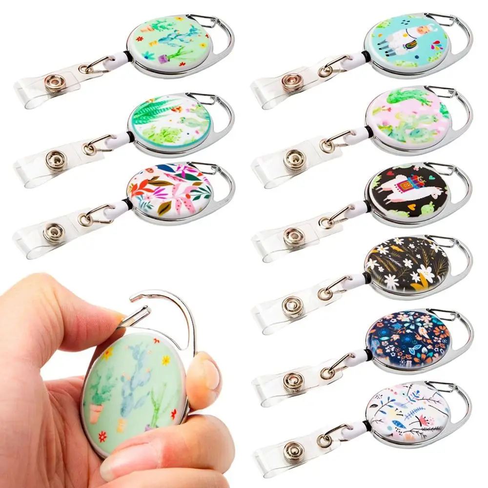 

Oval Retractable Badge Holder ID Card Holder Retractable Multiple Colors Badge Reel Clip ID Badge Holder Identity Tag
