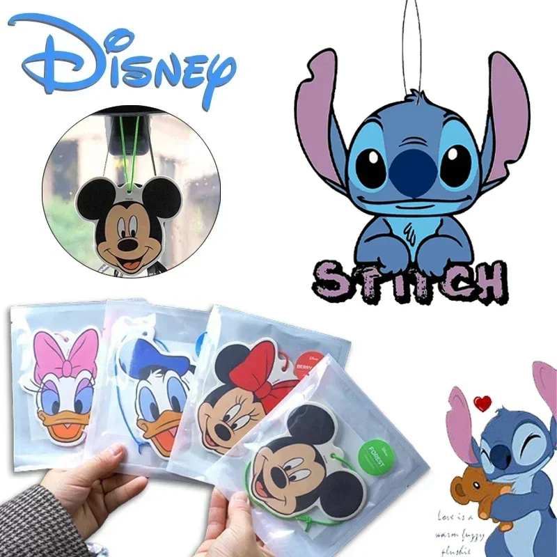 Trend Disney Anime Aromatherapy Tablets Car Aromatherapy Remove Odor Cleanse Cute Cartoon Mickey Minnie Pendant Hanging Decor