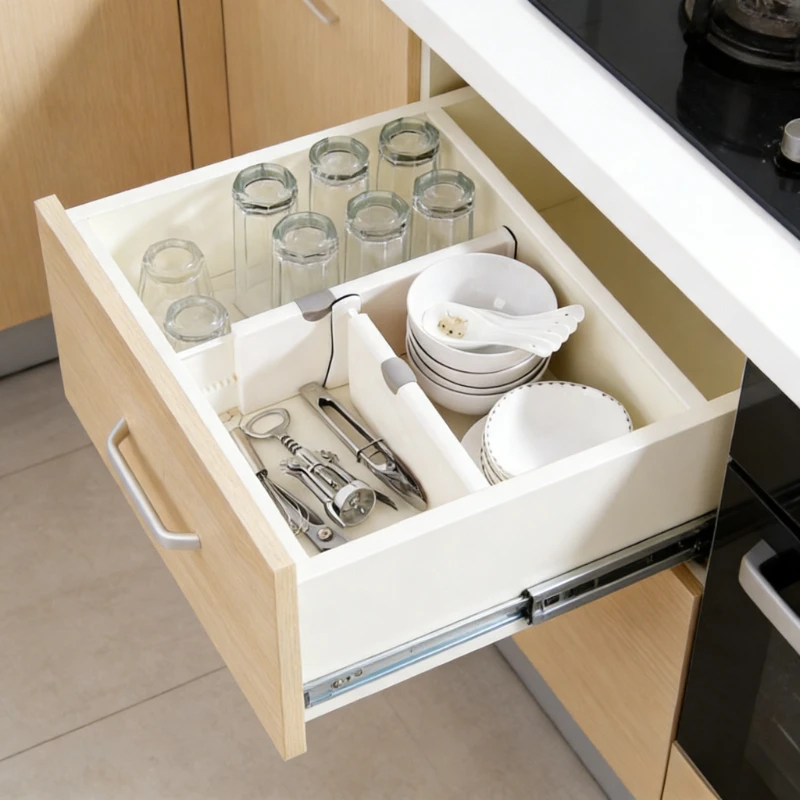 조절 가능한 서랍 칸막이 다기능 모듈형 옷장 칸막이 주방 캐비닛 정리 및 가정..