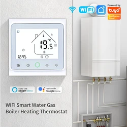 Smart WiFi Thermostat with Voice Control and Digital LCD Display (3A Water Gas Boiler)