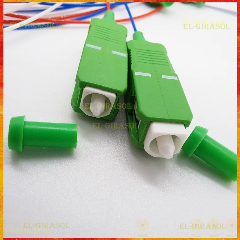 10 PCS/Lot 1X2 1X4 1X8 1X16 PLC SC/APC SM Single Mode 0.9mm G657A1 1m FTTH Fiber Optic Splitter