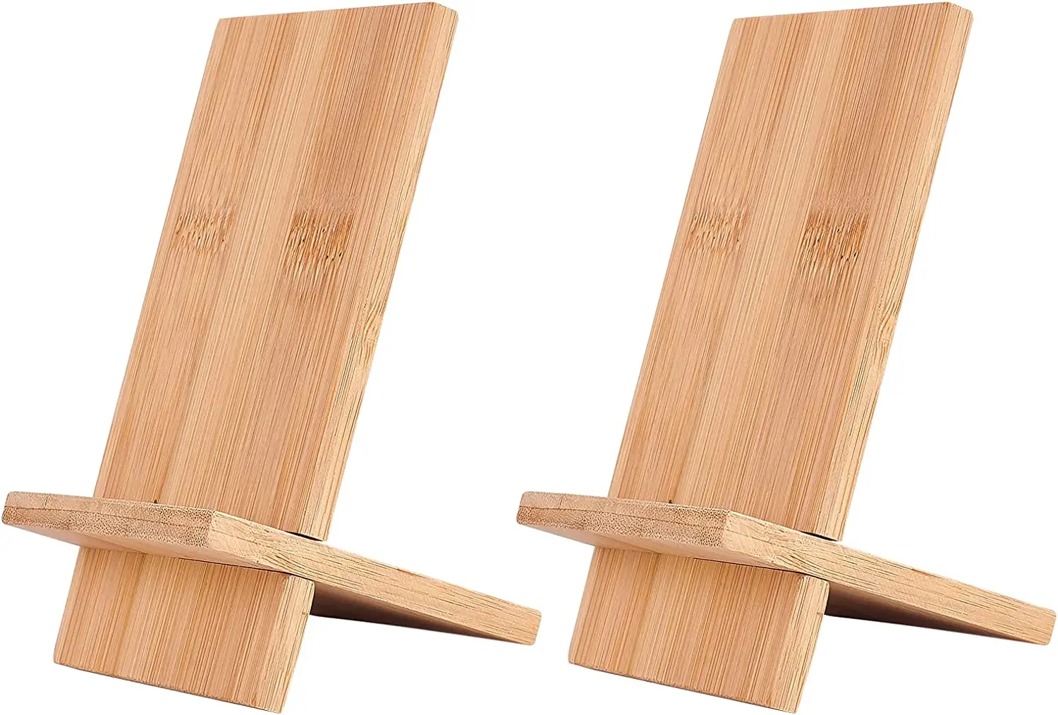 

Подставка для мобильного телефона 2 комплекта, деревянный Настольный держатель для планшета, простая портативная док-станция для смартфона, коврик, седло, коричневый крест, Br