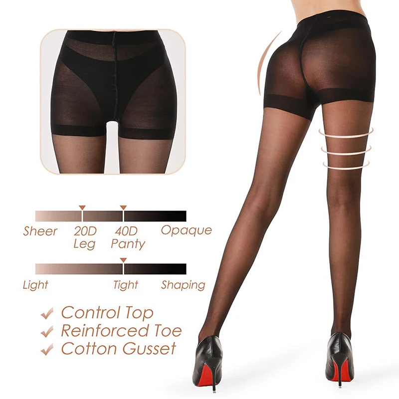 Women Lingerie Women Tights Women Pantyhose Women Stockings Solid Color Pantyhose Thermal Leggings 20D Ultra-thin Nylon