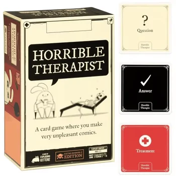 Kittens Therapists: 15 Minute Play Time - Comic Building Card Game - Great for Parties, Family Game Night - 438 Cards