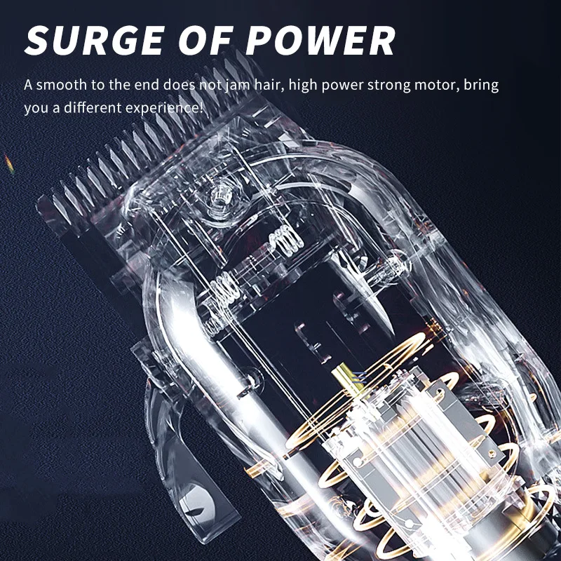 WAIKIL professional men's electric hair clipper oil head carving machine trimmer USB charging cordless Barber styling tool 4
