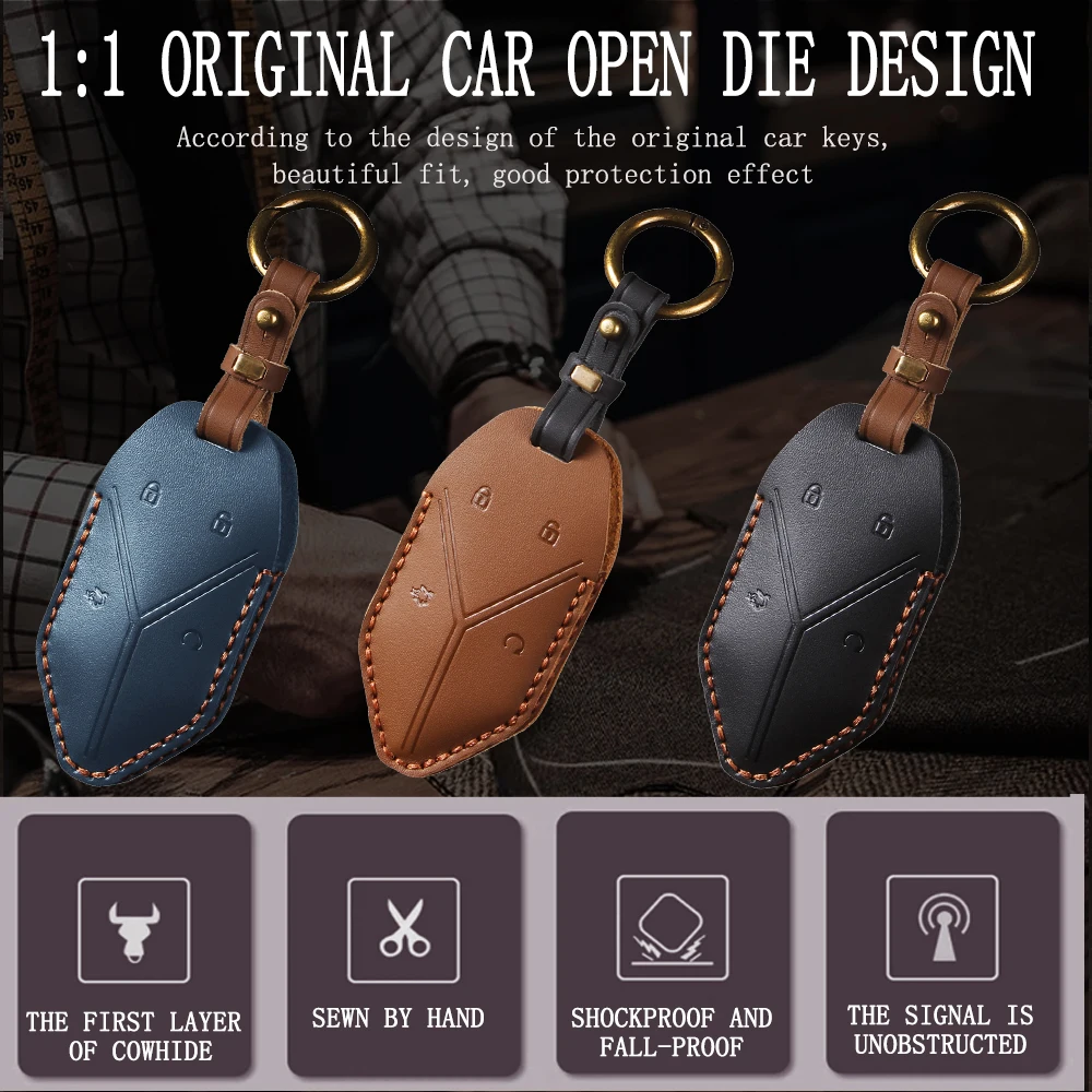 Premium Alcantara Suede Leather Car Key Case - Luxury Protector Accessories