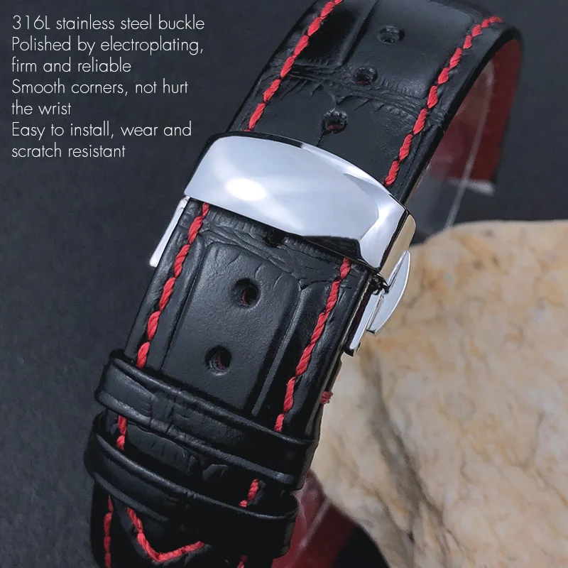 Cinturino in vera pelle di alta qualità da 22mm adatto per Joker