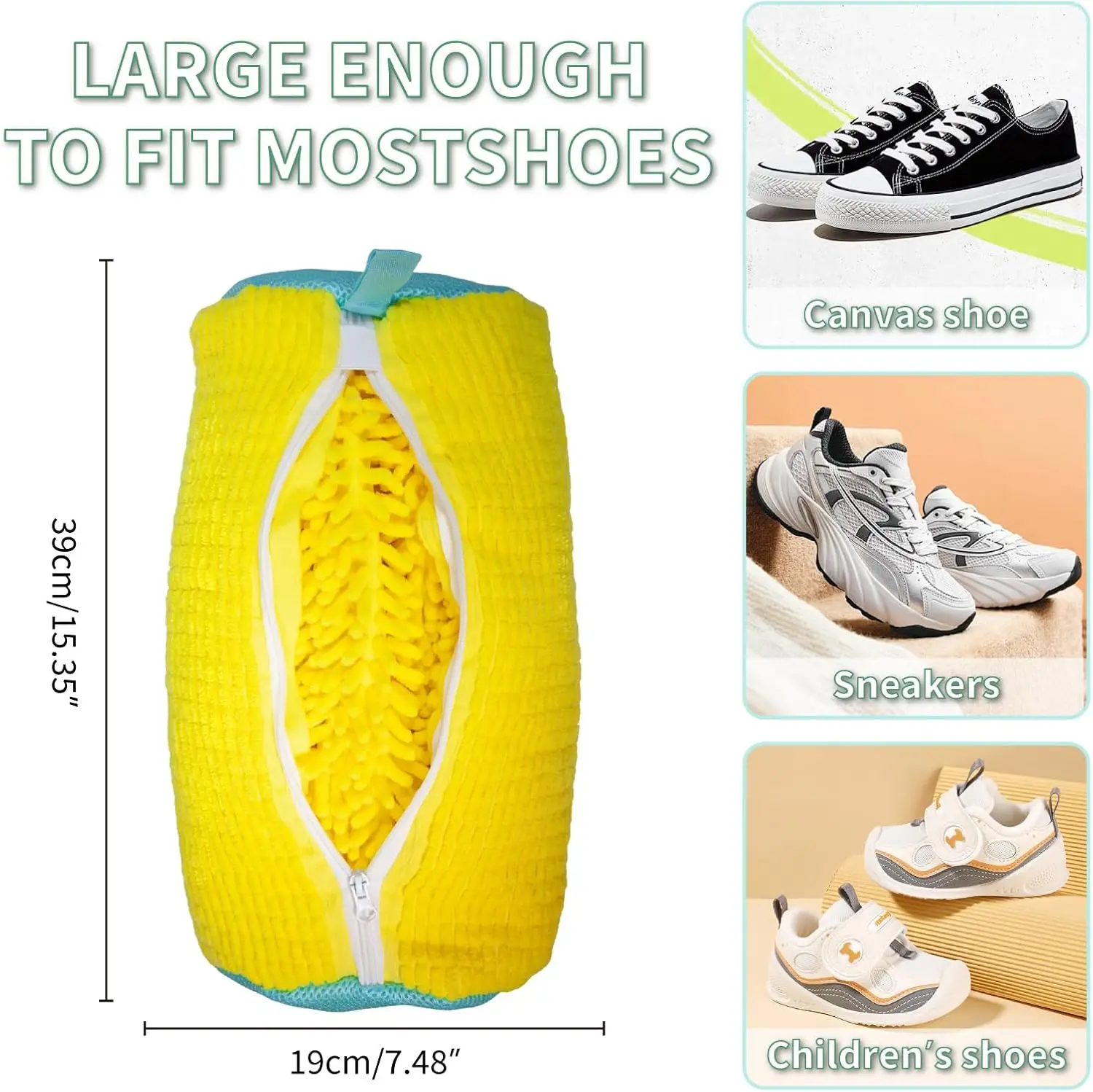 Schuhwaschbeutel Für Waschmaschine - Wiederverwendbarer Mesh Beutel