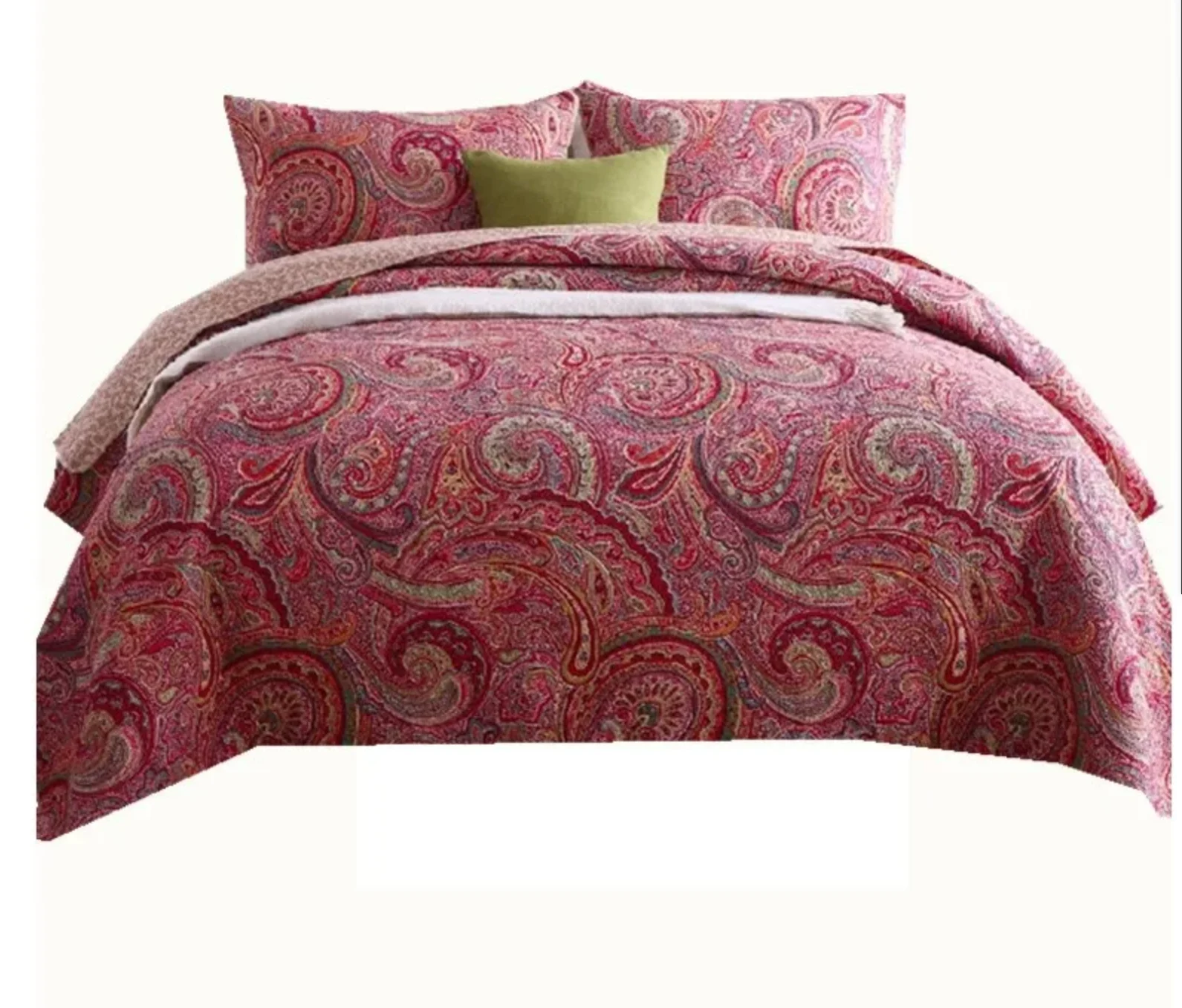 American Europe Quality Cotton Floral Embroidery Patchwork Quilting QUITLS 3Pcs Printed Flower BedCover Bedspread Coverletsheet