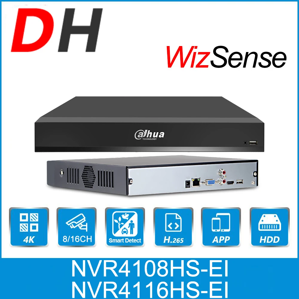 

Dahua 16CH 8CH NVR WizSense Network Video Recorder NVR4108HS-EI NVR4116HS-EI H.265+ Face Detection Recognition 4K 8MP 12MP Onvif