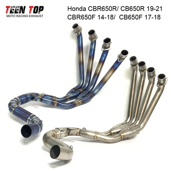 Motorcycle Exhaust Front Pipe For Honda CBR650 CB650R 2019~2021 CB650F 2014~2018 CB650F 2017~2018 Escape Motor Silencer Muffler