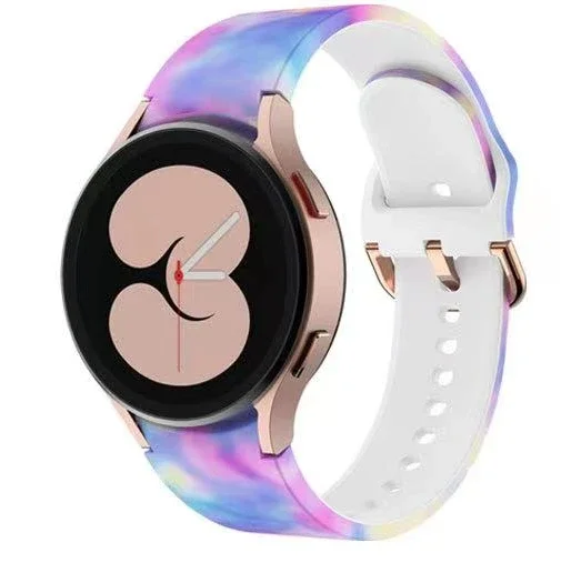 Colorful Pattern Silicone Watch Strap - Adjustable Bracelet Band
