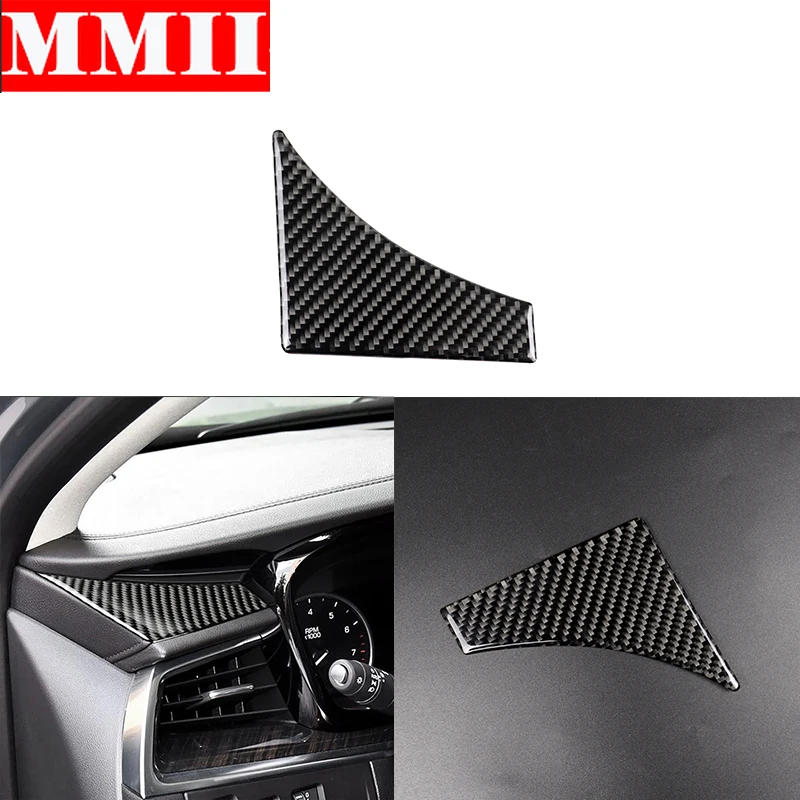 

Carbon Fiber Car Accessories For Cadillac XT5 2016 2017 Car Driver Decoration Sticker Triangle Panel Cover Styling Interior Trim