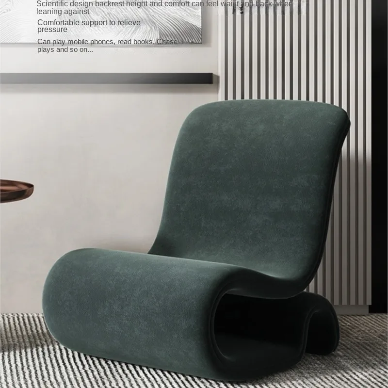 Einzels ofa Stuhl einfaches Design Kunst moderne Lese lampe Luxus Metall italienischen minimalist ischen kreativen Samt Lounge Chair
