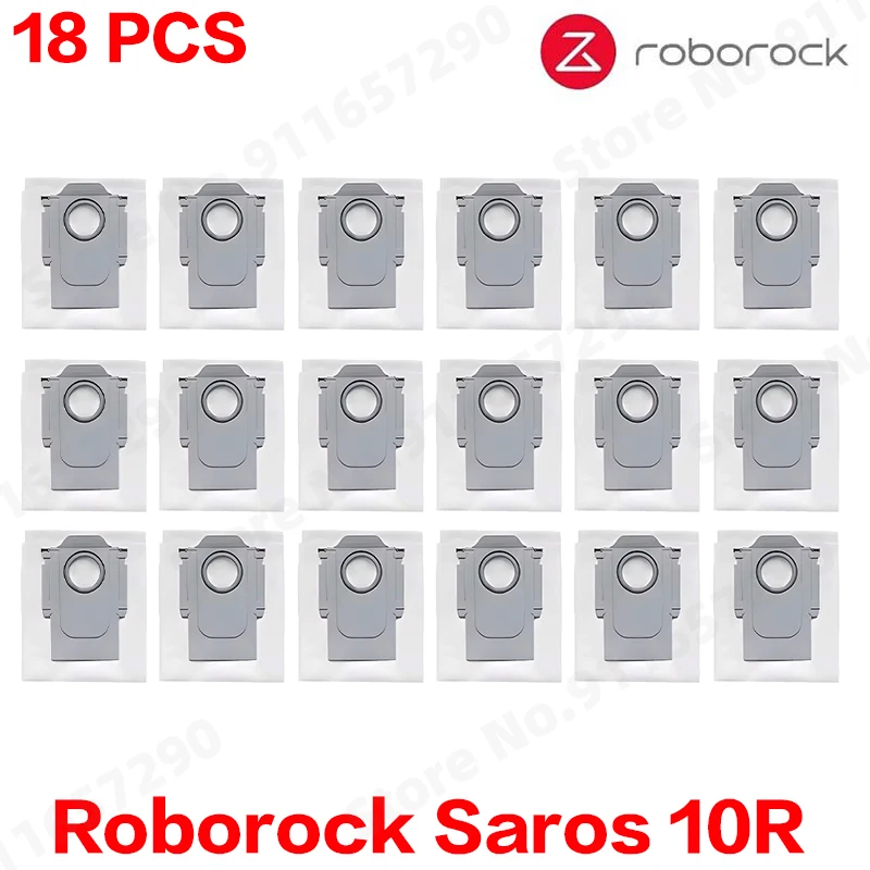 Roborock Saros Vacuum Accessories Kit - Main Brush, Side Brush, HEPA Filter, Mop Cloth, Dust Bag