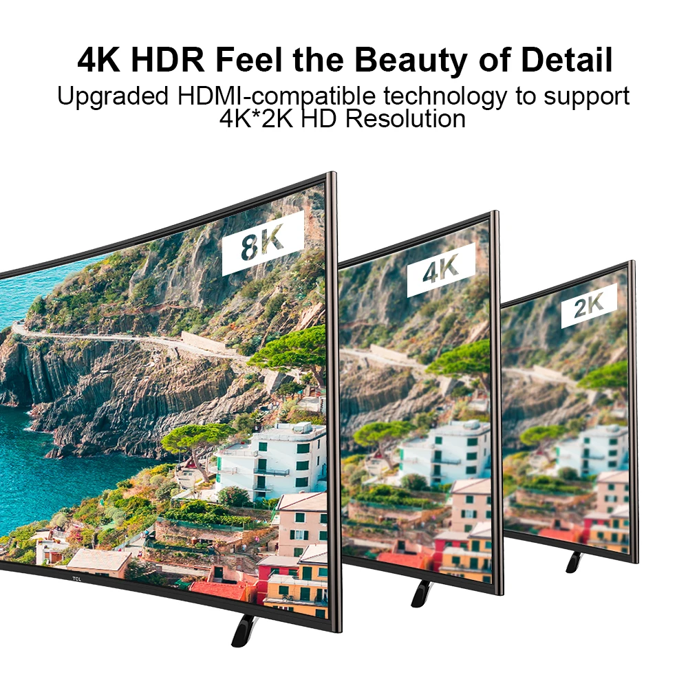 Ultra High-Speed HDMI Extender Cable, Male to Female Adapter, 8K 60Hz, 4K 120Hz, 48Gbps