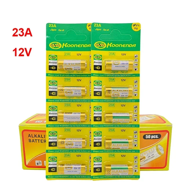 5PCS 12V Dry Cell Alkaline Battery 23A  E23A A23 23GA A23S GP23A V23GA MS21 LRV08 For Doorbell,Garage door remote,Roller shutter 2