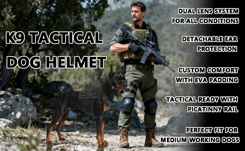 Tactical K9 Medium-Size Dog Helmet