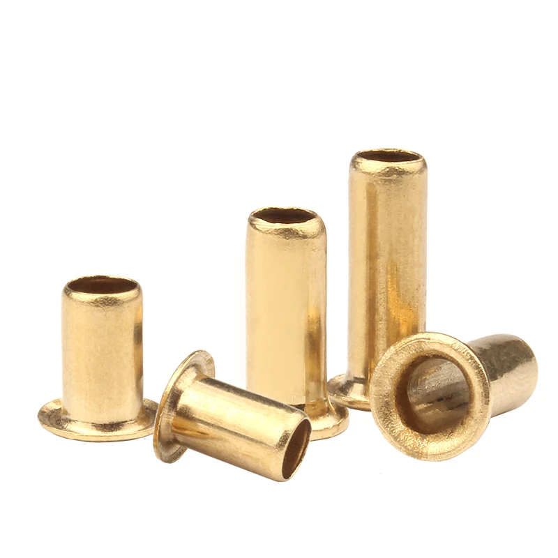 Rivets And Fasteners Rivets And Screws GB876 M0.9 M1.3 M1.5 M1.7 M2 M2.5 M3 M4 M5 M6 Brass Copper Hollow Rivet Circuit Board PCB Nails Through-Hole Tubular Rivet Nuts