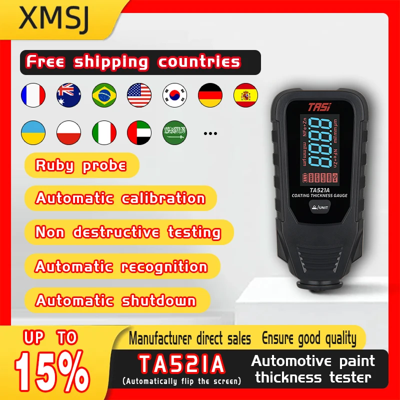 TA521A Automotive Paint Surface Tester; Paint thickness film thickness gauge coating thickness gauge