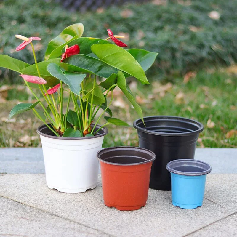 50/100pcs Flowerpot Plastic Grow Box Fall Resistant Tray Home Garden Plants Nursery Cup Transplant flower pot,hydroponic flower pot,plant pot