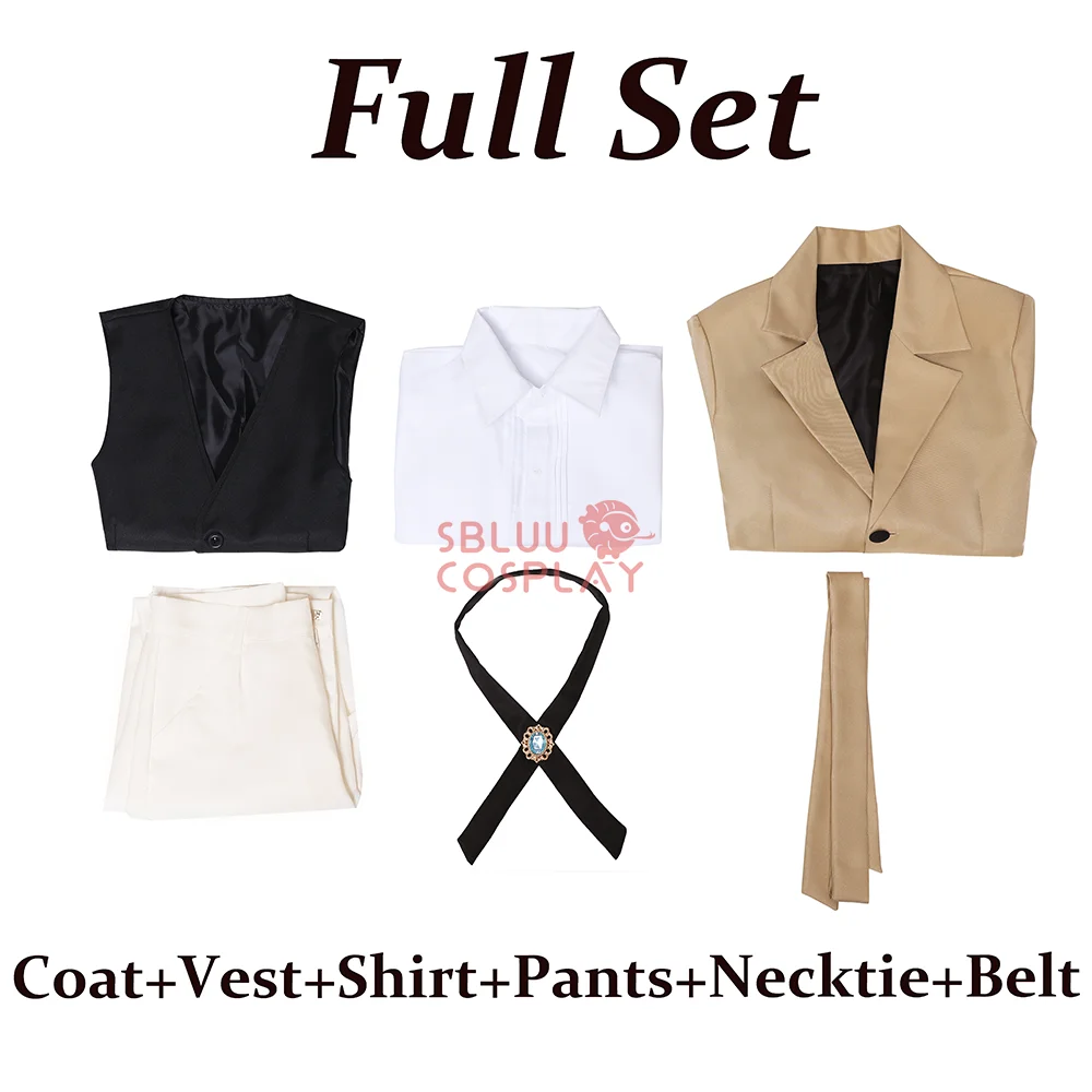 thumbnail image 1 of SBluuCosplay Disfraz de Osamu Dazai para Cosplay Chaqueta larga Abrigo Disfraz de Halloween y Navidad, 1 of 5