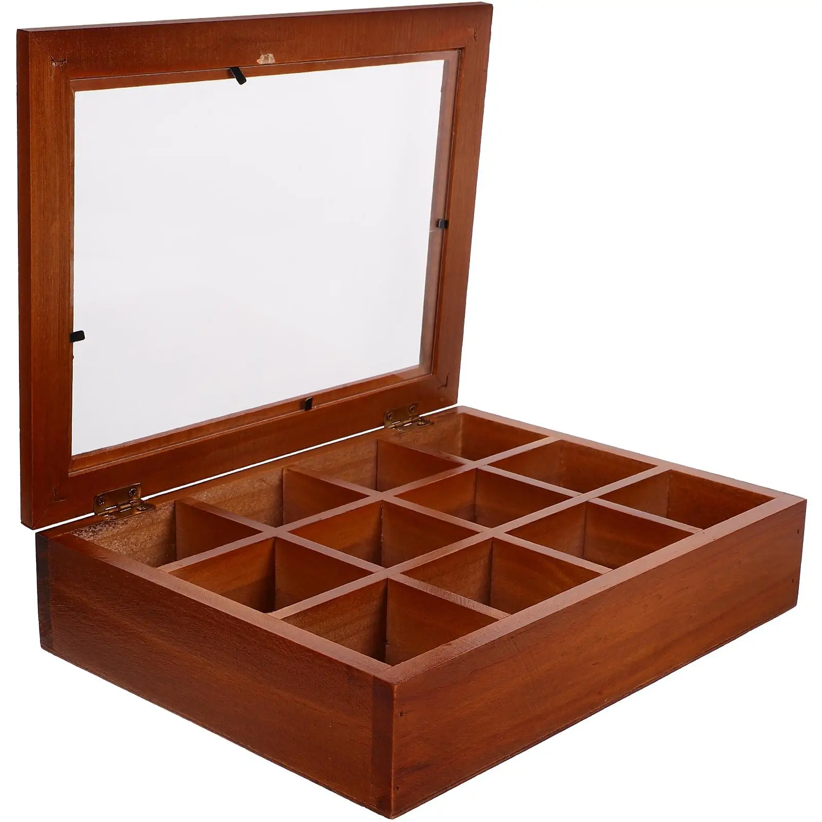 Tea Bag Storage Box 12 Grid Transparent Acrylic