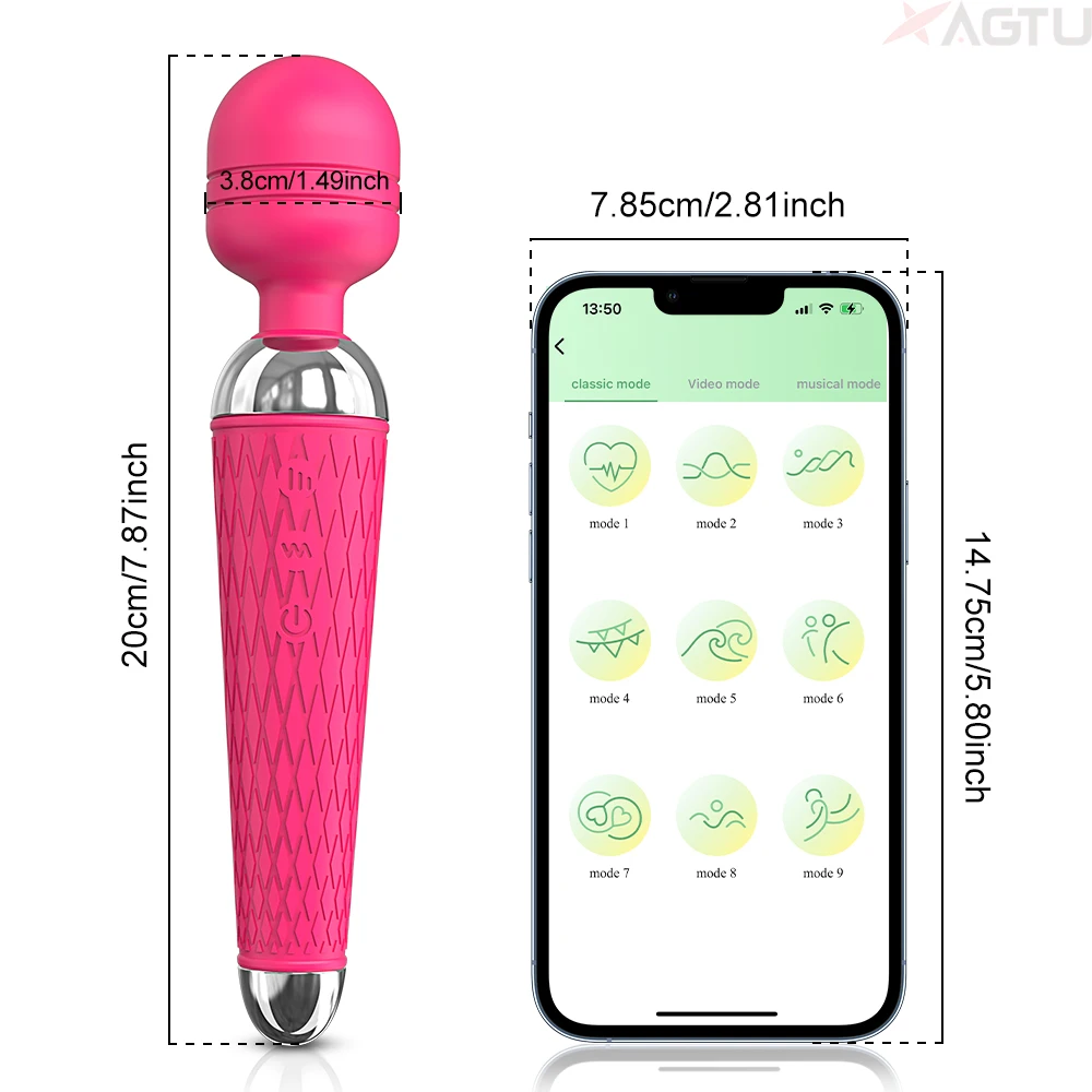 Powerful Magic Wand Vibrator for Women Big AV Body G Spot Clitoris Vibration Stimulator Massager USB Charging Adult Sex Toys
