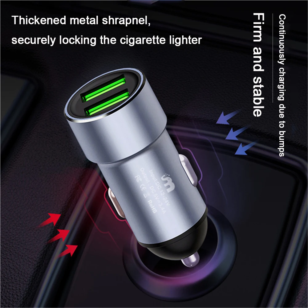 Aluminum Fast Car Charger for Universal Vehicles