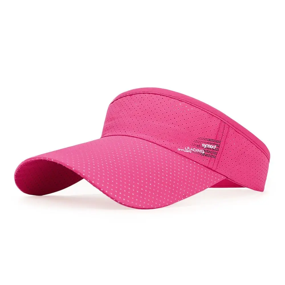Sommer atmungsaktive Luft Sonne Hüte Männer Frauen verstellbares Visier UV-Schutz Top leer solide Sport Tennis Laufen Sonnenschutz Kappe Hut – Detail 7