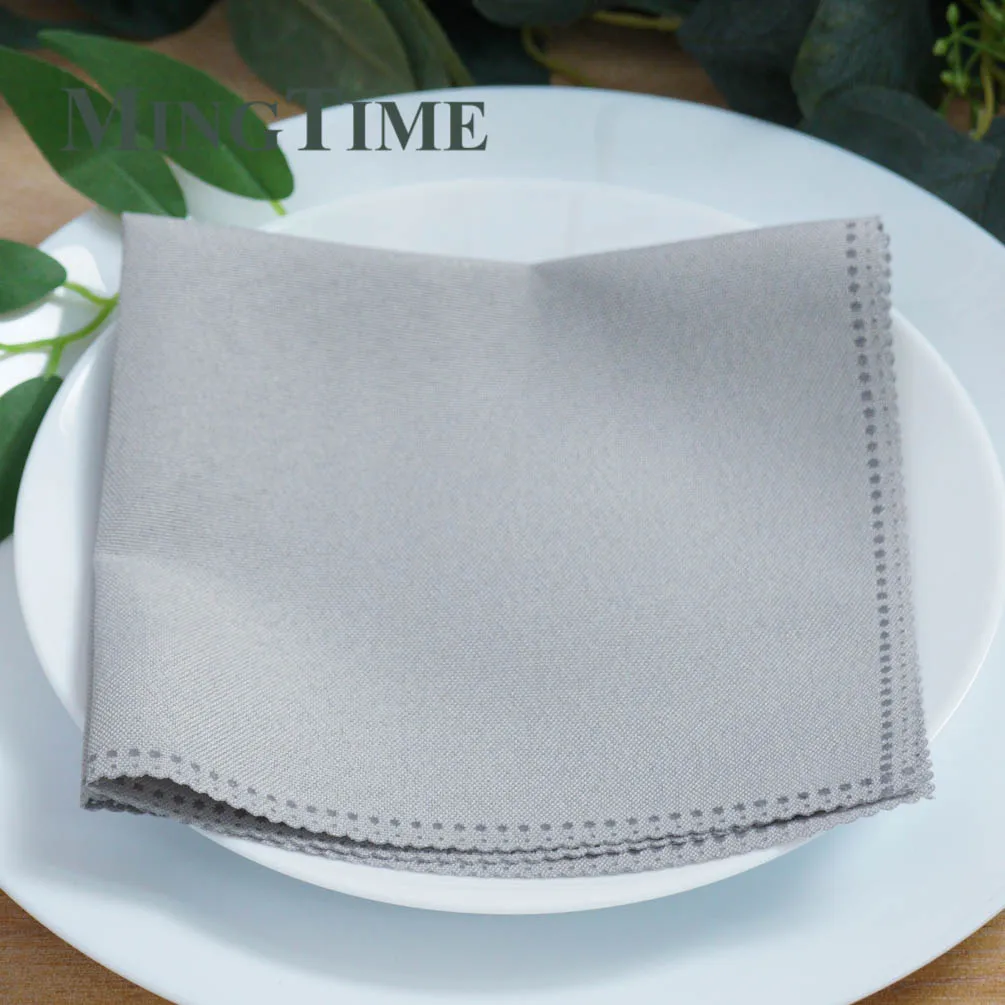 20pcs Linen Napkins Polyester Diner 12inch X 12inch Handkerchief Hanky Wedding Party Supply Birthday Banquet 30cm X 30cm 5
