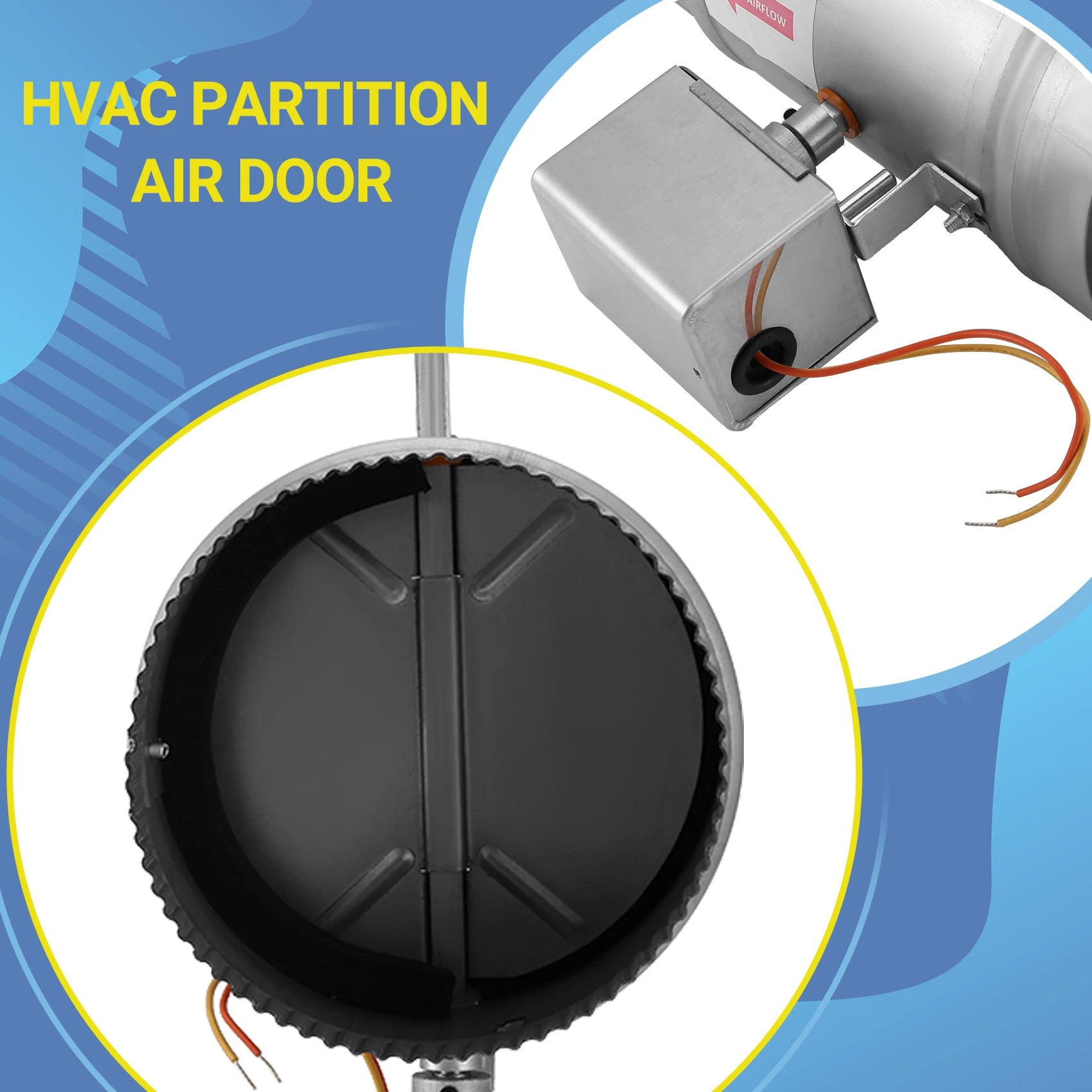 6인치 HVAC 전동식 전기 구역 제어 24AC 전원 댐퍼 NSPRD NSPRD024-6NC