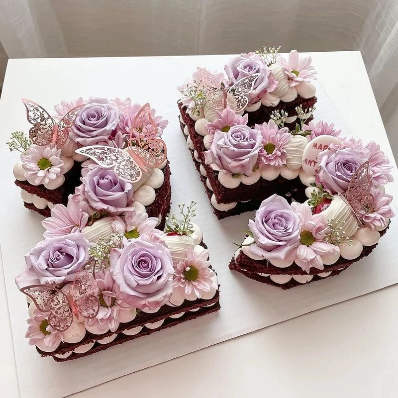 Set 21 Decorazioni Farfalle Per Torte – 3D In Carta E Acrilico, Per Compleanni, Baby Shower E Anniversari