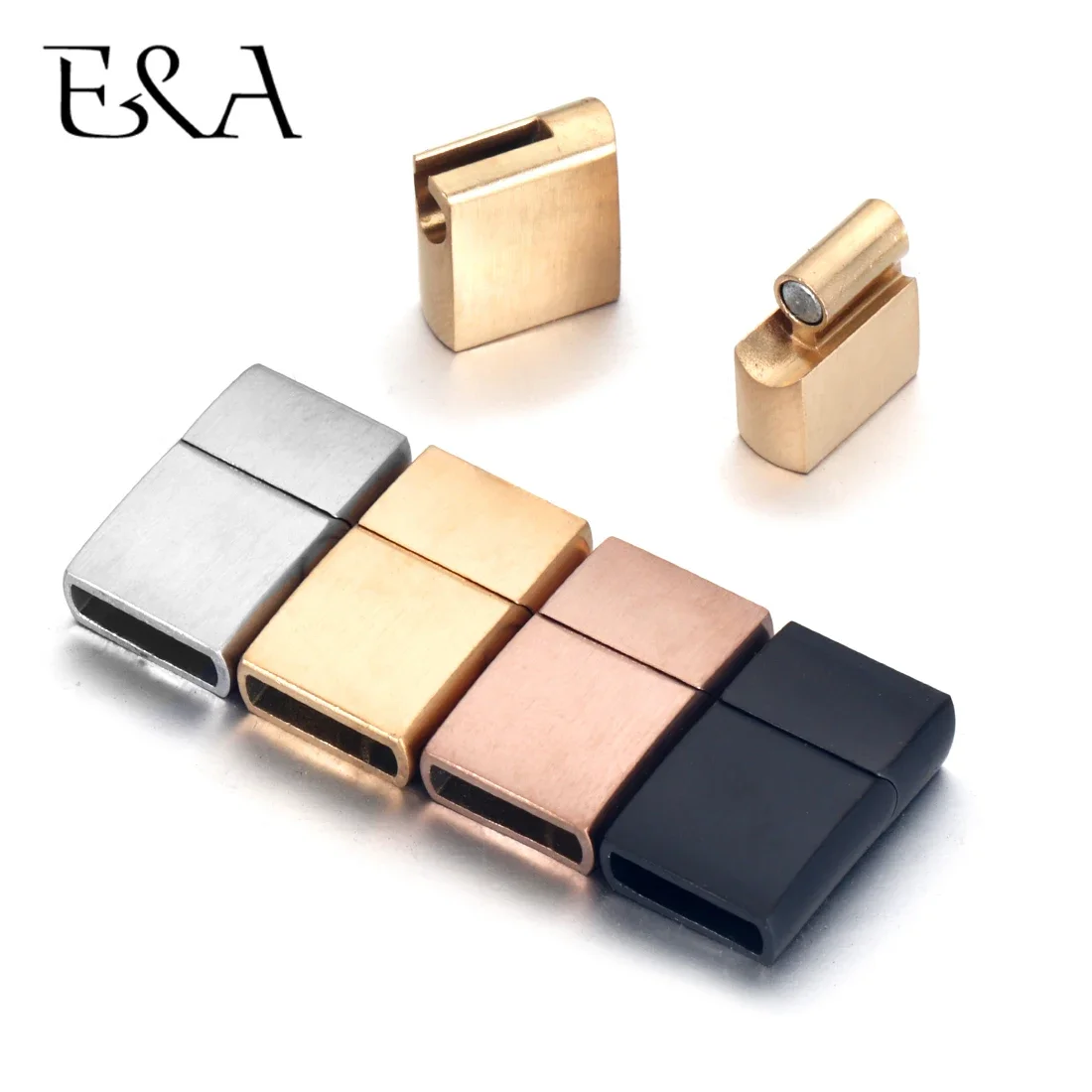 BENECREAT 12 Fermagli A Vite Per Bracciali – Acciaio Inox, 16x6 Mm, Foro 2,5 Mm, Per Creazione Gioielli Fai-da-te