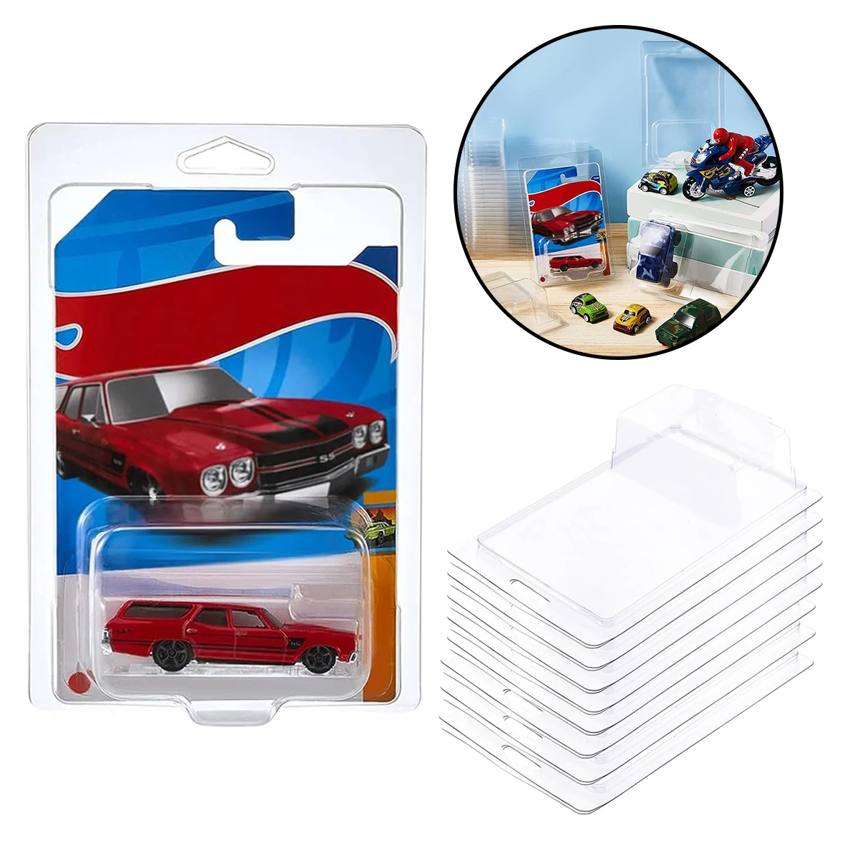 Crystal Clear Clamshell Display Case Set – Dust-Proof & Scratch-Resistant Protection for Miniature Collectibles