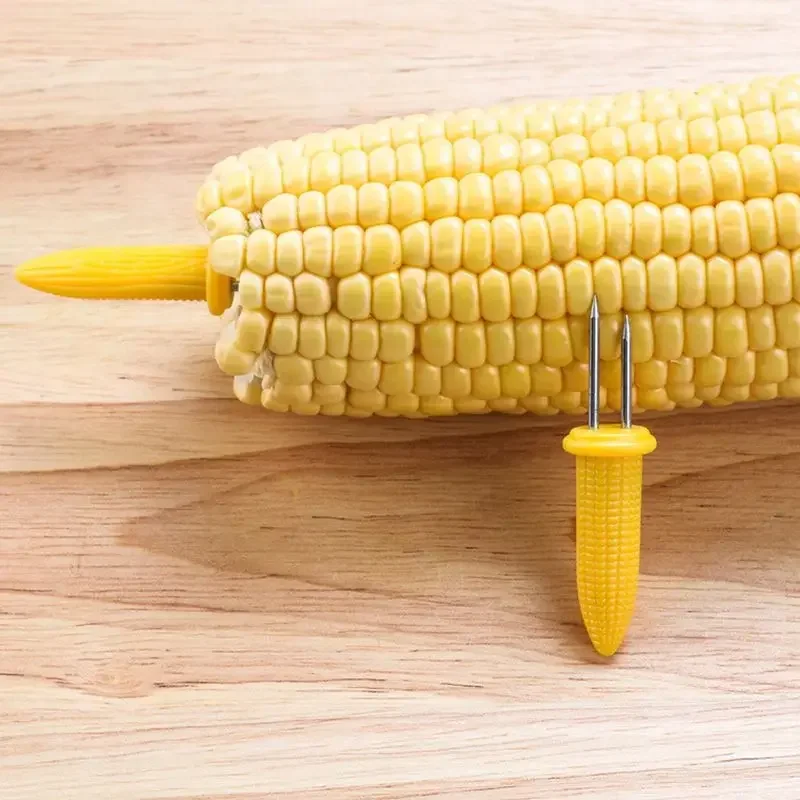 10 Pcs Corn on The Cob Holders Set for Skewers BBQ Twin Prong Sweet Corn Holder for Kitchen Tool Kitchen Tools Accessories