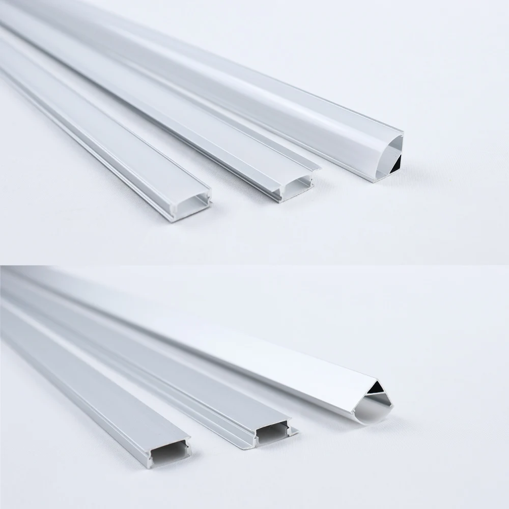รูปสินค้า โปรไฟล์อะลูมิเนียม LED สำหรับแถบไฟ 5050/2835 พร้อมฝาครอบ 0.5 ม.