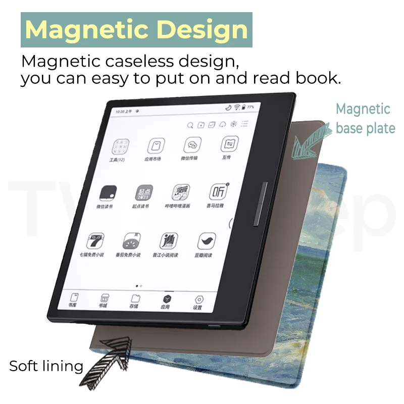 Ultra-Thin Magnetic Book Cover with Auto Wake-Up Function