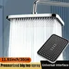New 14 Inch High Pressure Top Spray Rain Shower Head Larger Flow Supercharge Rainfall Showerhead 360° Swivel Water Saving 1