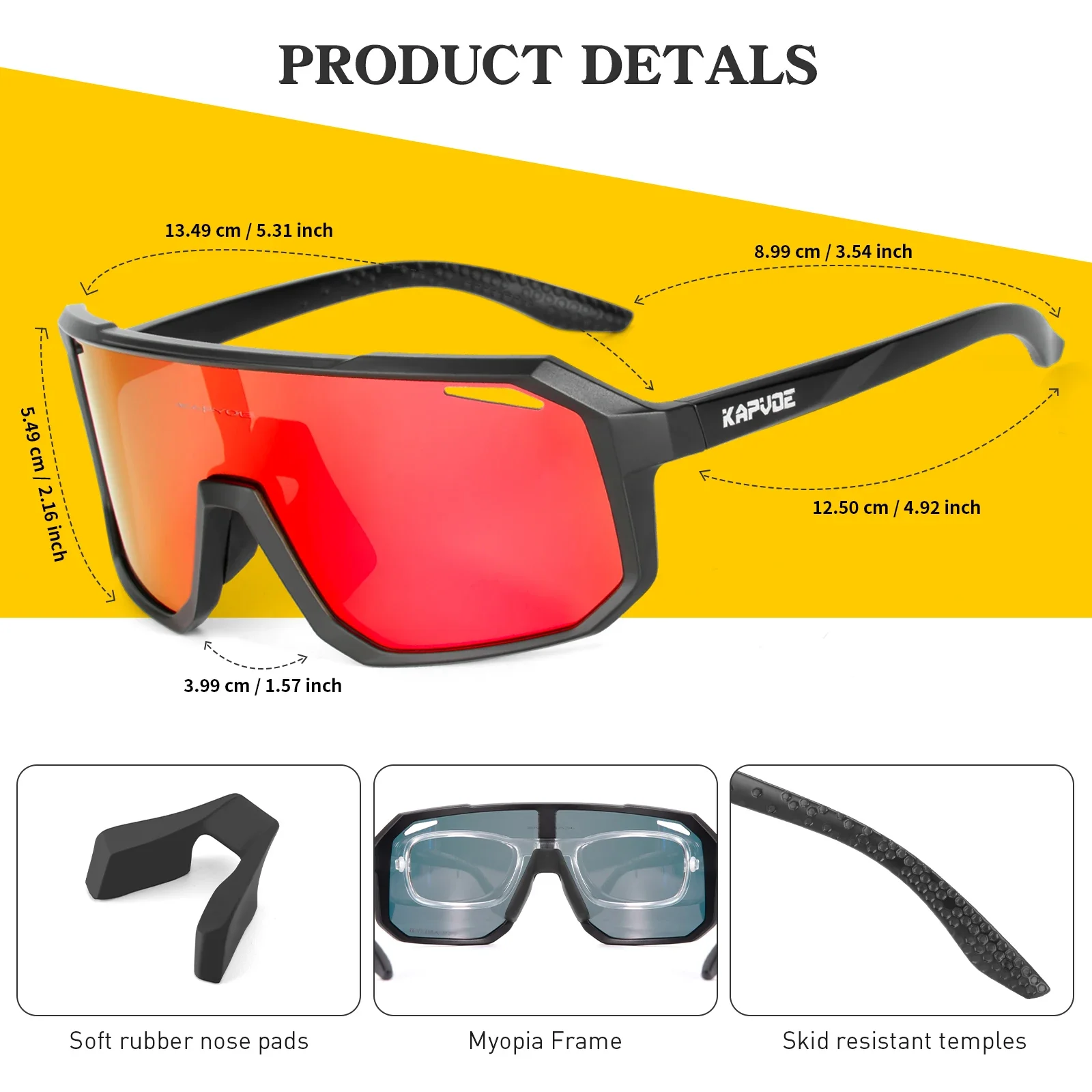 Lbq Kapvoe Gafas de esquí Hombre Esquí Gafas Mujer Gafas de snowboard  Camping Senderismo Conducción Gafas al aire libre UV400 Ciclismo Gafas de  sol