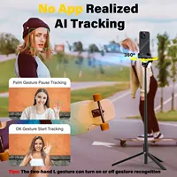 AOCHUAN M2PRO Smartphone Gimbal Stabilizer1-Axis Stabilizer Face Tracking without App 4-in-1 Mobile Gimbal Stabilizer for phone - Image 3