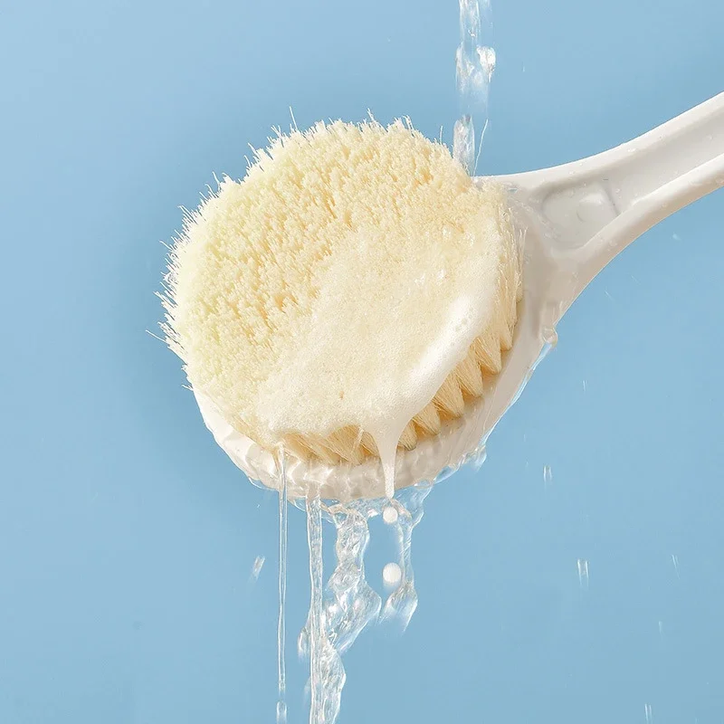Long Handle Bath Brush Soft Hair Back Bath Brush Bathroom Body Mud Back Scrubber Shower Massage Exfoliation shower brush