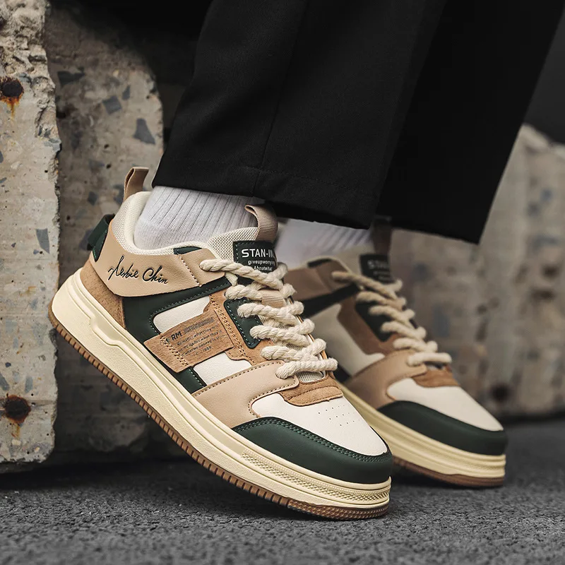 Spring Autumn Brown Chunky Men Casual Shoes Fashion High Quality Designer Sneakers Men Comfortable Men's Sneakers