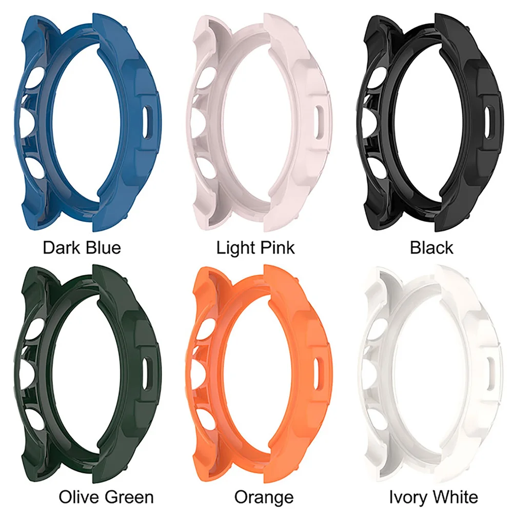 

Armor Case TPU Half Wrapped Shell Frame Smart Watch Protective Cover For Fossil Gen6 42MM/ 44MM