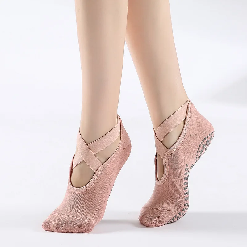 Non-Slip Grip & Strap Yoga Socks for Women - Ideal for Pilates, Barre, Ballet, and Barefoot Workouts