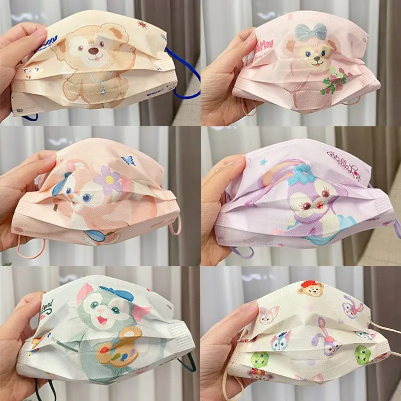 

Новая маска Disney Duffy LinaBell ShellieMay StellaLou с милыми персонажами из аниме, простая креативная мультяшная маска для защиты от солнца, подарок