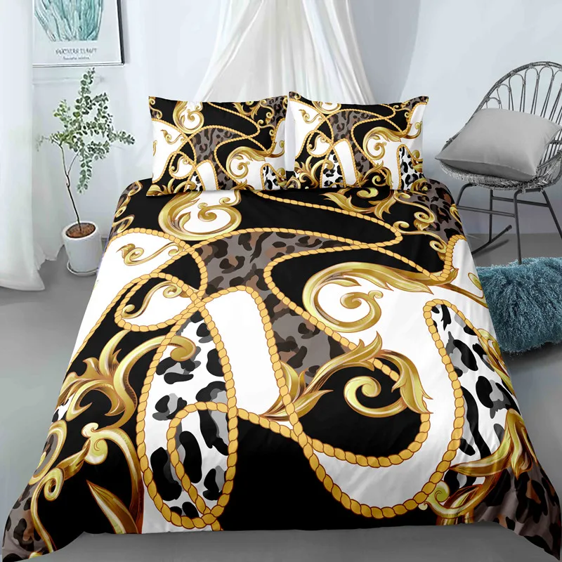 

Черно-золотой комплект пододеяльников, роскошные винтажные постельные принадлежности в европейском стиле, Королевский размер, Королевский размер, для девочек, женские комплекты постельного белья с украшением для спальни