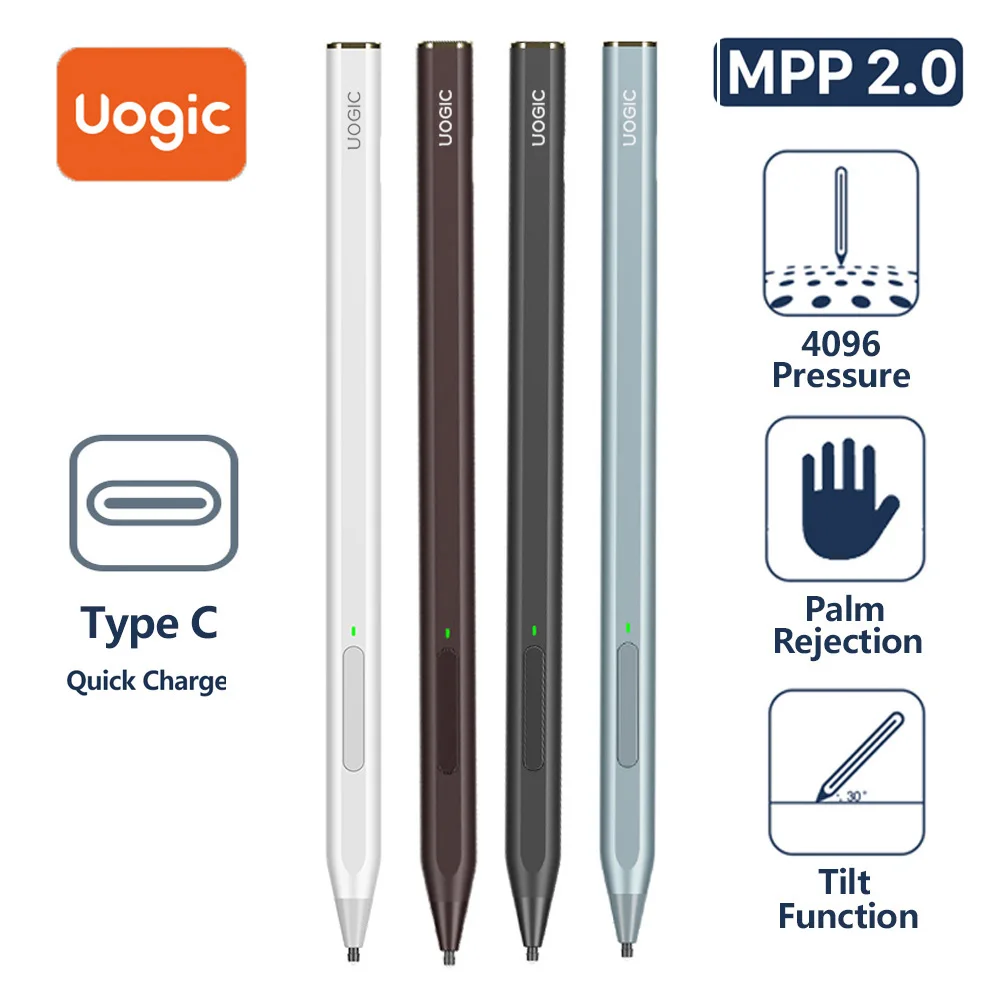 Uogic Stylus Pen for Microsoft Surface, 4096 Pressure Sensitivity