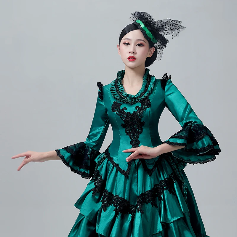 green emerald velvet dress Dare Fashion Renaissance Dress in Envy